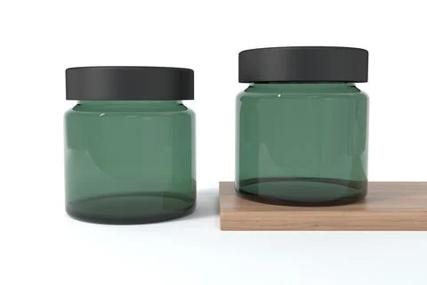 3D Rendered Bottles Mockup Template Stock Illustration