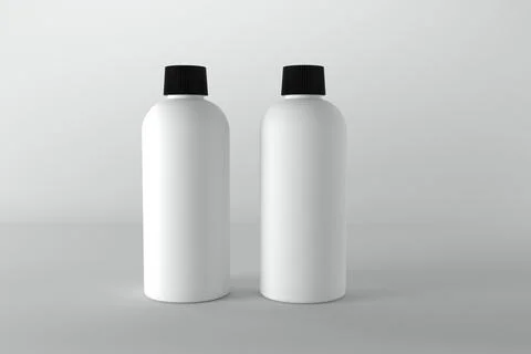 3D Rendered Bottles Mockup Template Stock Illustration