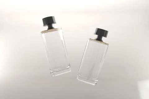 3D Rendered Bottles Mockup Template Stock Illustration