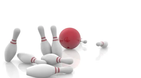 3d rendered bowling strike Video stock 46933482