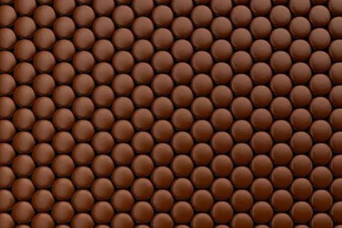 3D rendered brown sugar coated chocolate candy pattern Stock Illustration