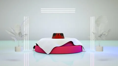 3d rendered cake mockup on podium Stock Illustration