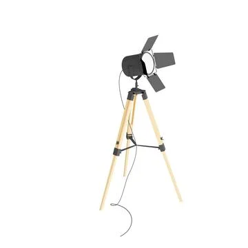 3D rendered camera spotlight on a white background Foto stock