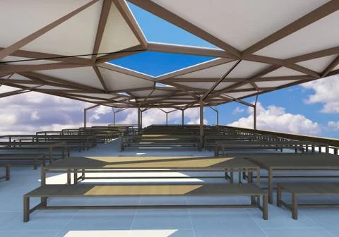 3d rendered of canteen Stock Illustration