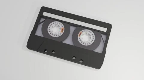 3D rendered cassette tape to be used to fill in own label Stock Illustration