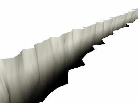 3d rendered chasm Stock Illustration