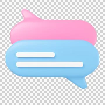 3D rendered chat icon for graphic Stock Illustration