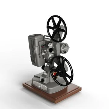 3d rendered closeup of a metal camera on a base with wheels Stock Illustration