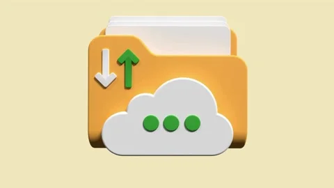 3d rendered cloud file uploading downloading data transfer Stock Footage 310500205