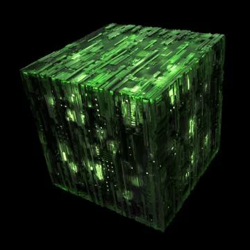 3d rendered complex structured surface.  Displacement semi transparent surfac Stock Illustration