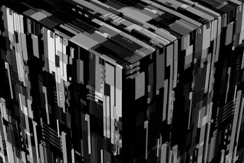 3d rendered complex structured surface.  Displacement semi transparent surfac 库存插图
