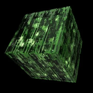 3d rendered complex structured surface.  Displacement semi transparent surfac Stock Illustration