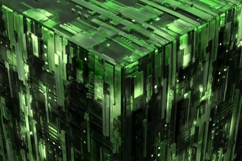 3d rendered complex structured surface.  Displacement semi transparent surfac 库存插图