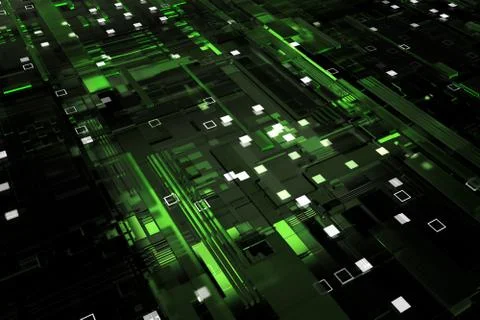 3d rendered complex structured surface.  Displacement semi transparent surfac Stock Illustration