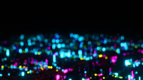 3D rendered composition with blured city lights. Stock Illustration