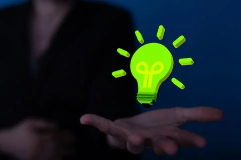 3d rendered creative bulb sign with corporate social responsibility concept 스톡 일러스트