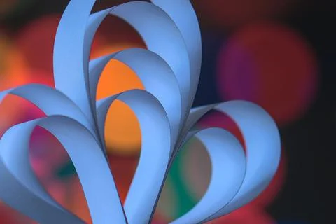 3D rendered curvy colorful computer wallpaper on a bokeh background Stock Photos