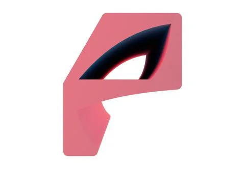 3D rendered decorative letter with soft shadows.Art font. Illustrazione stock