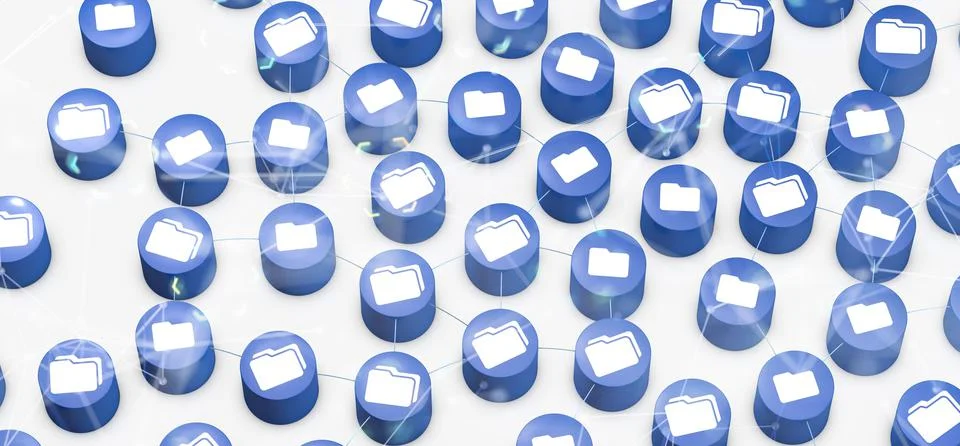 3D rendered document and file icons Illustrazione stock