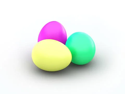 3d rendered easter eggs Stock Illustration