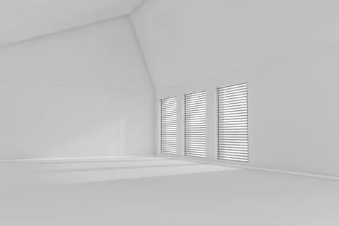 3d rendered empty room Stock Illustration