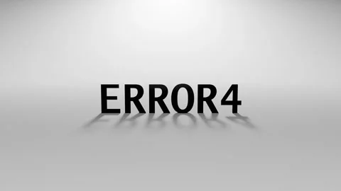 3D Rendered error404 Text Animation with Typing Effect and Blinking Cursor Stock Footage 315101365