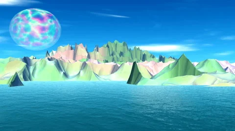 3d rendered fantasy alien planet Stock Footage 42849851