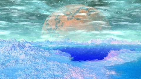 3d rendered fantasy alien planet Stock Footage 43054337