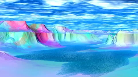 3d rendered fantasy alien planet Stock Footage 43054547