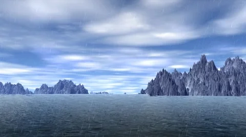 3d rendered fantasy alien planet. rocks and sea Stock Footage 45484515