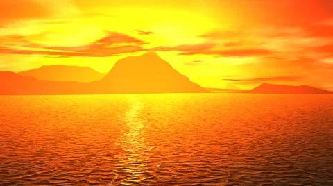 3d rendered fantasy alien planet. rocks and sea Stock Footage 45484528