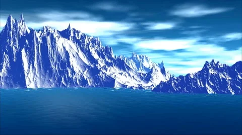 3D rendered fantasy alien planet. Rocks and lake Stock Footage 46984212