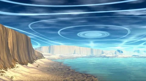 3D rendered fantasy alien planet. Rocks and sky 스톡 동영상 48485409