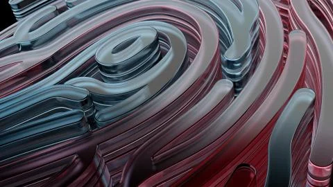 3d rendered fingerprint pattern made of glass. Crypto and security concept. F Stock Illustration