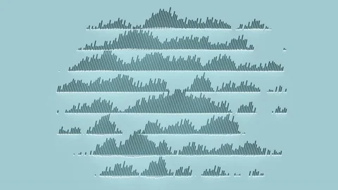 3D rendered fluctuation of financial data Stock Footage 195087342