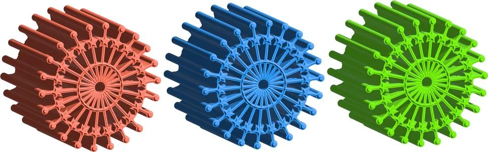 3D rendered gears Stock Illustration