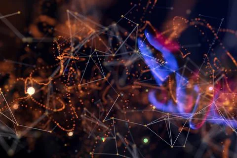 3D rendered global network hovering in mans hand 스톡 일러스트