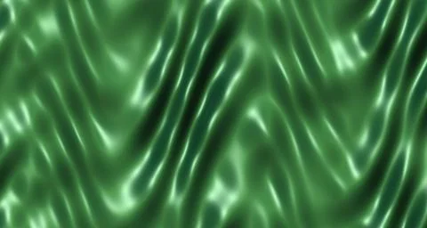 3D rendered glossy green wave surface background Stock Illustration