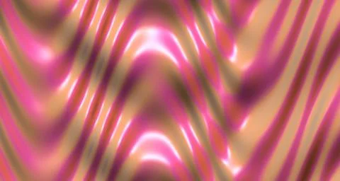 3D rendered glossy wave surface with warm sunset tones Stock Illustration