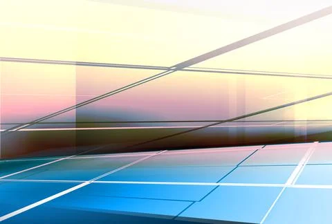 3d rendered graphical abstract background with grid surfaces Illustrazione stock