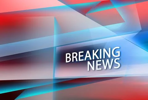 3d rendered graphical abstract breaking news background Stock Illustration