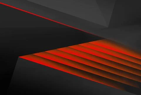 3d rendered graphical abstract dark background with red highlights Illustrazione stock