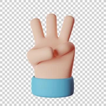 3D rendered hand. Stock Illustration