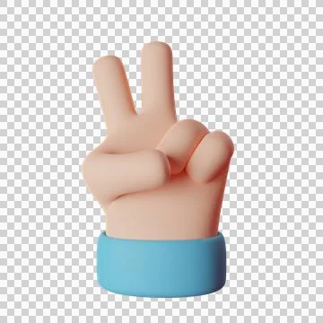 3D rendered hand. Stock Illustration