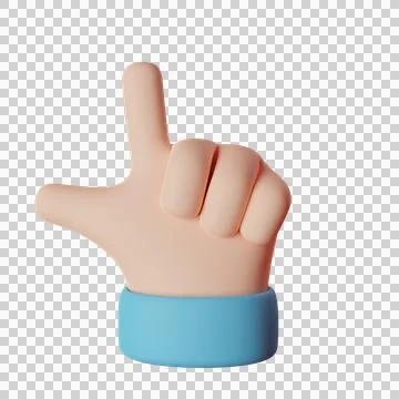 3D rendered hand. Stock Illustration