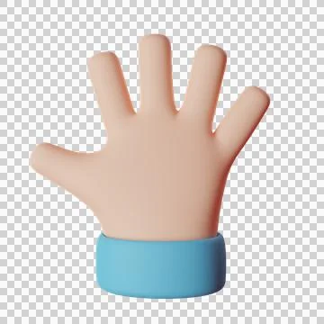 3D rendered hand. Stock Illustration