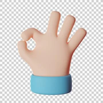 3D rendered hand. Stock Illustration