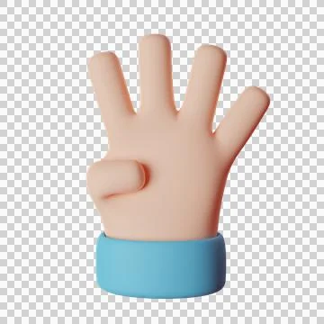 3D rendered hand Stock Illustration