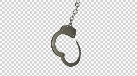 3D Rendered Handcuffs Stock Illustration