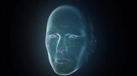 3d rendered illustration of 3D Face Scanning Stock Illustration